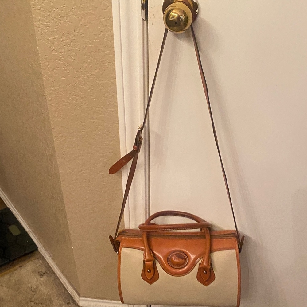 Dooney & Bourke Tan and Cream Satchel